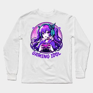 Gamer girl gaming idol Long Sleeve T-Shirt